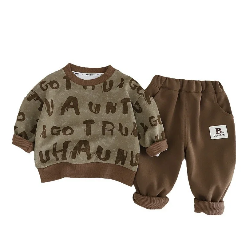 

New Autumn Baby Clothes Set Children Letter T-Shirt Pants 2Pcs/Sets Toddler Boys Clothing Infant Sports Costume Kids Tracksuits