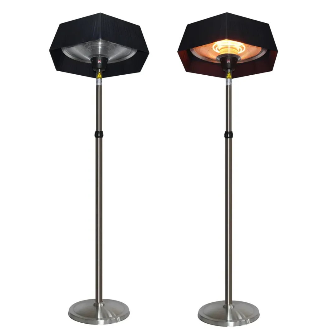 Quiet Portable Infrared Heater 1500W Heating Waterproof Metal Fast for Indoor/Outdoor Living Room Commercial Areas