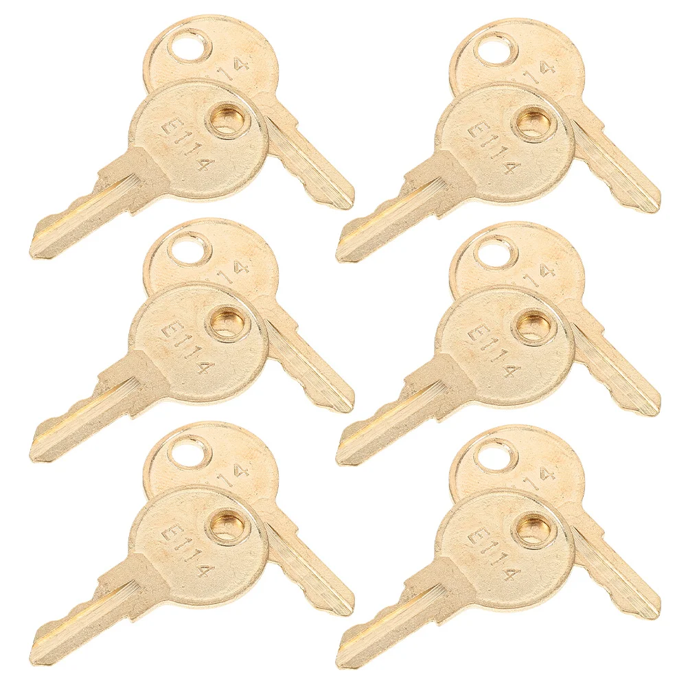 

12Pcs Soap Dispenser Keys Universal Paper Towel Dispenser Replacement Tool for Office Hotel Restaurant Use Metal Golden