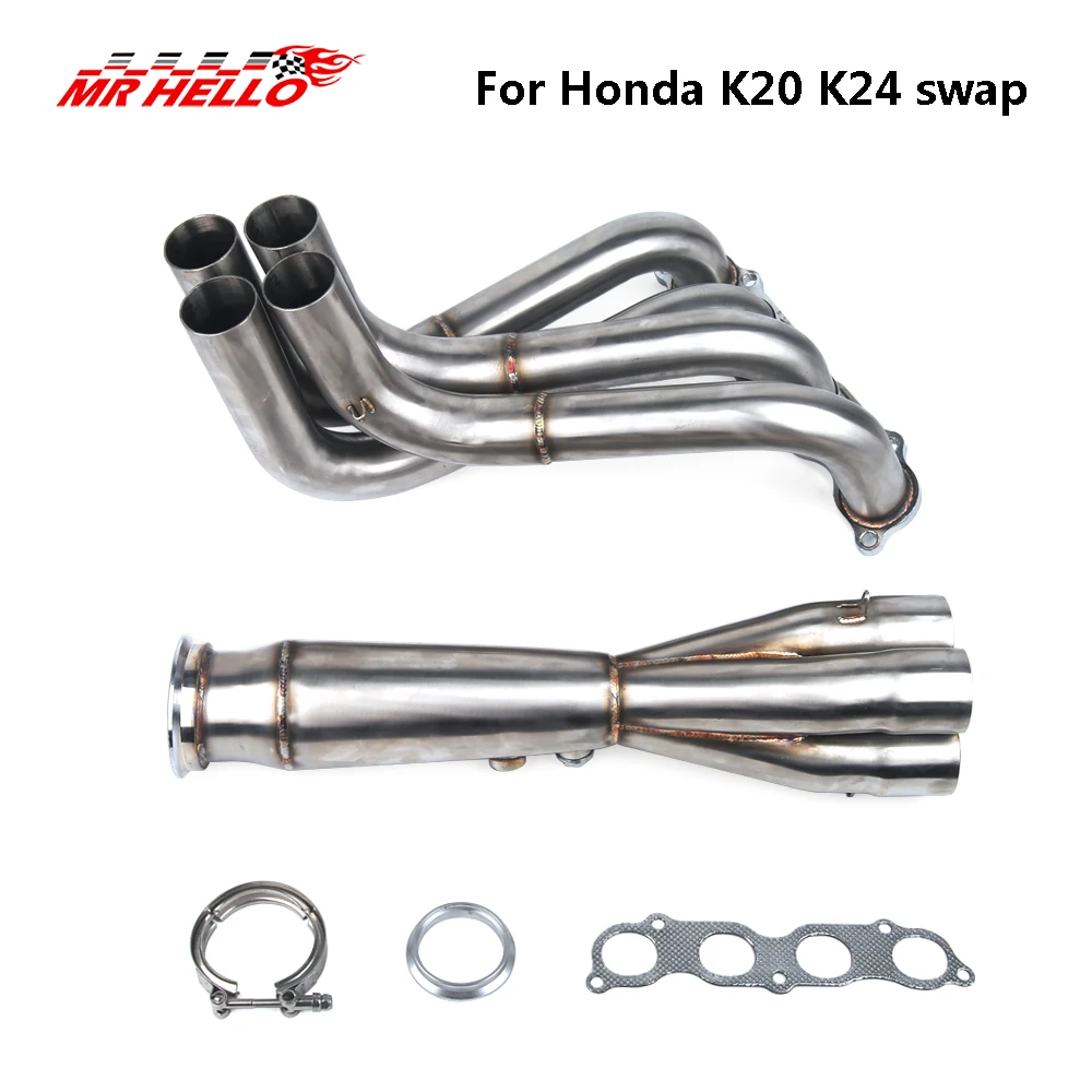 Stainless Exhaust Manifold Header For K Swap header 3