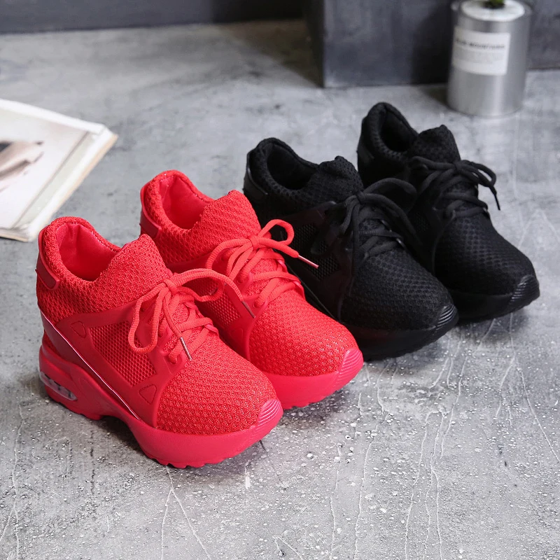 Thick Sole High Elevated Sneakers 2026 New Breathable Mesh Women's Comfortable Shoes Casual Shoes for Women Sneakers