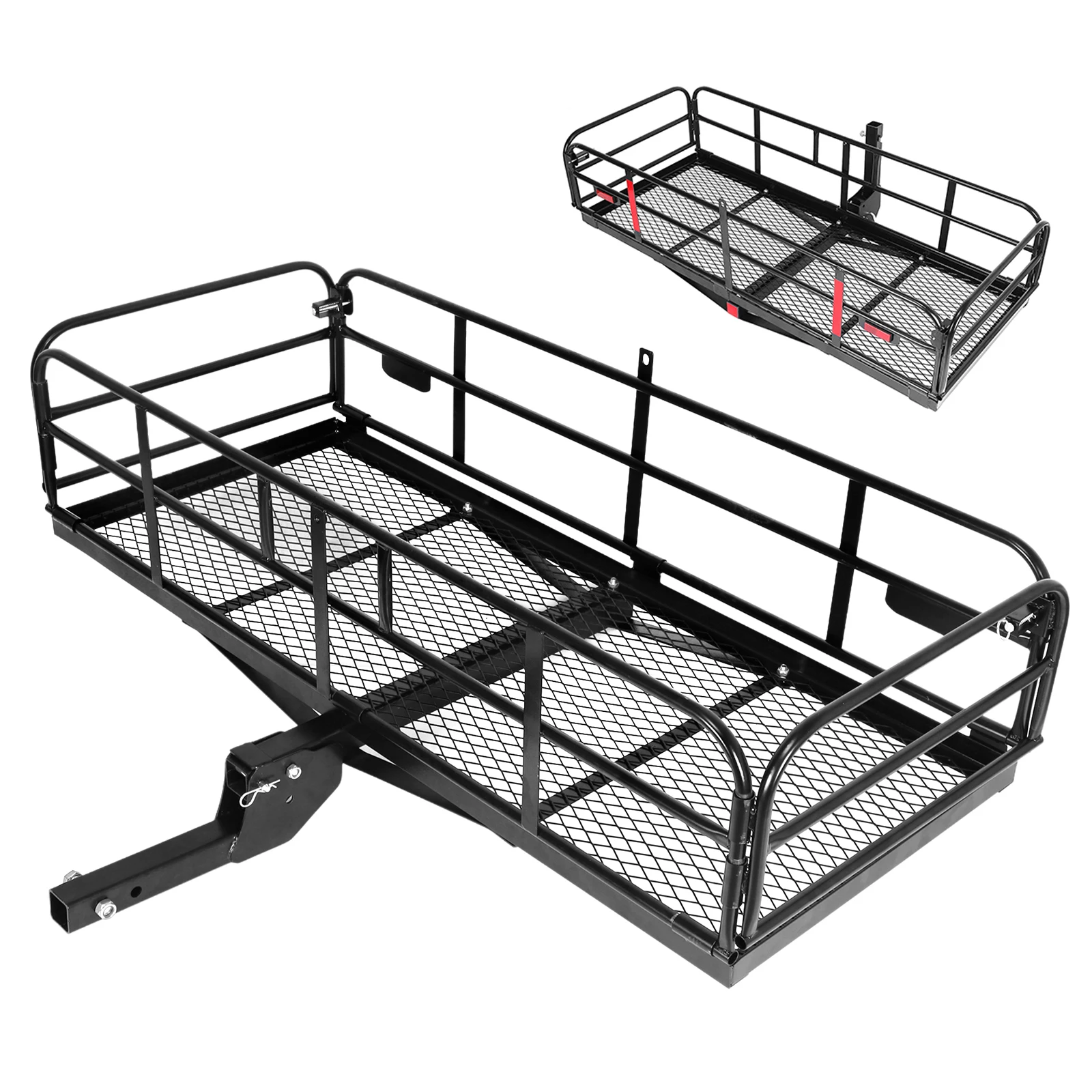 

Багажник на фаркоп из нержавеющей стали, влагозащищенный, грузоподъемность 500 фунтов, со стабилизатором для автомобиля, внедорожника, кемпинга и путешествий