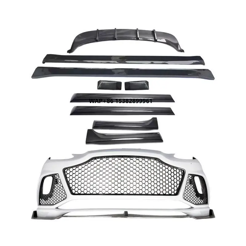 Suitable for Aston Martin DBX Modified Semi-carbon Fiber Body Kit Front Bumper Rear Lip Side Skirt Front Lip Diffuser Car Parts