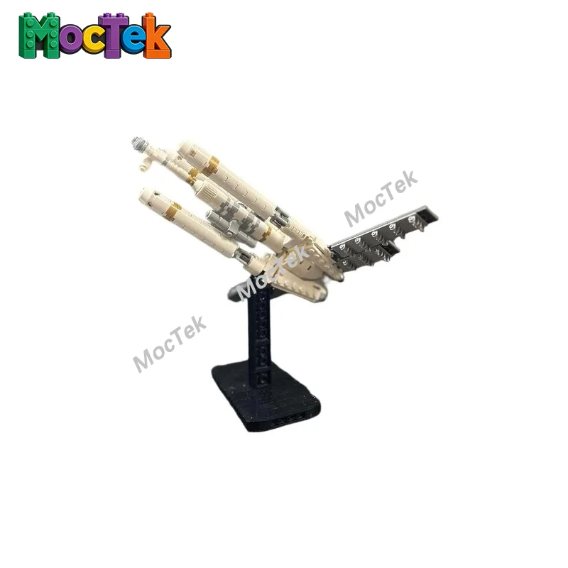 

MOC Sci-Fi Space Shuttle Building Blocks Triple Engine Delta Wing Fighter Model Assembly Bricks Set Adult Toy