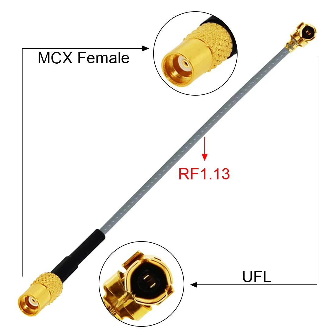 1PC MCX /MMCX Male Female Straight Angle to uFL Jack Pigtail Cable 3G 4G WIFI Antenna Extension Cable Jumper 10cm