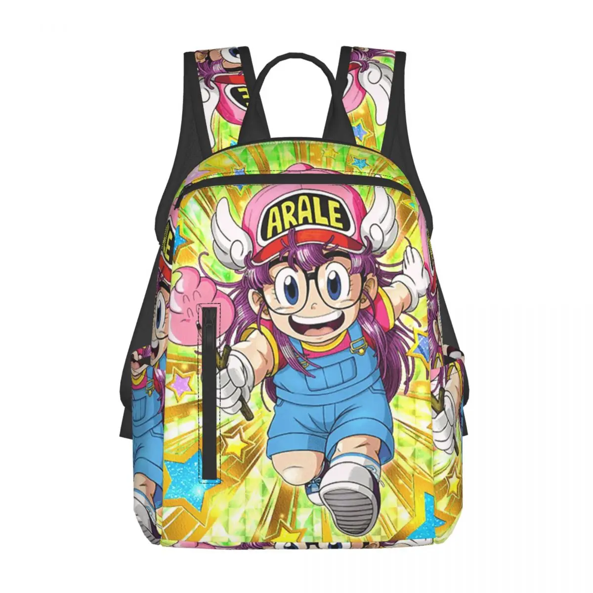 Arale Dr.Slump Anime Backpack Daypack Large Capacity Boys Girls BookBag School Bag Shoulder Bags for Men Women