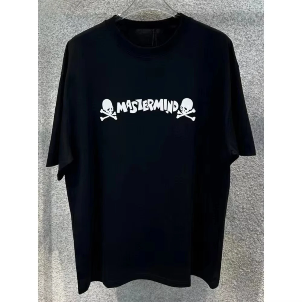 

2025 Summer fashion Loose Mens Skull Print Dark Style Summer Short Sleeve High Quality Deluxe Edition Comfortable and Breathable