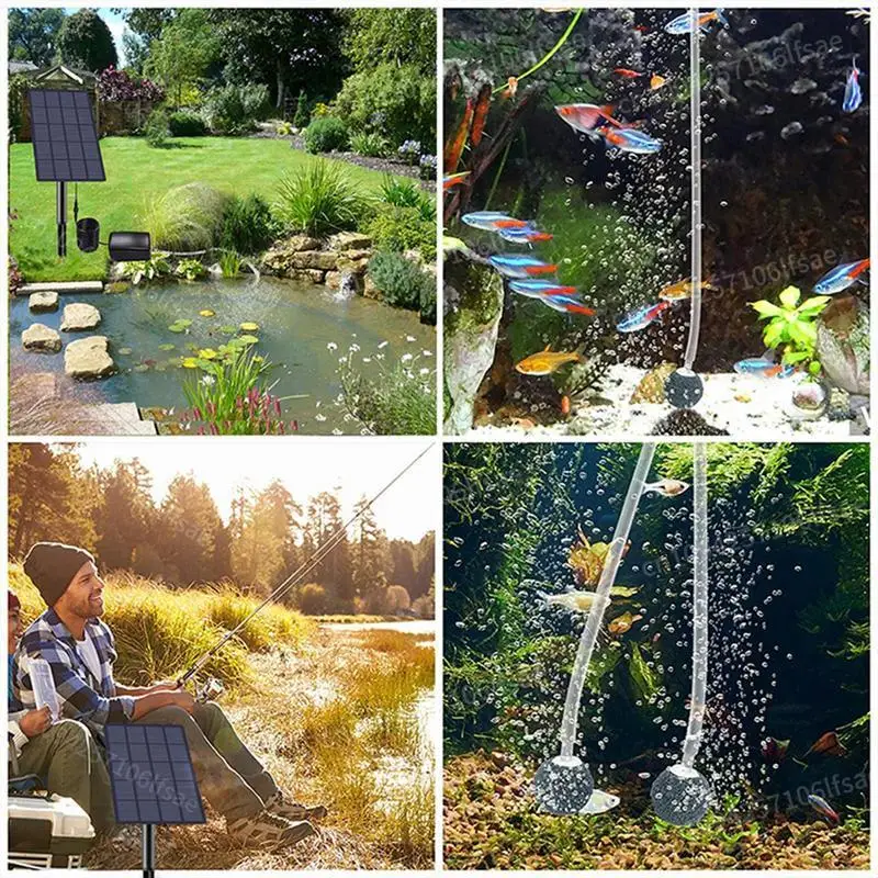 for Pond Solar Powered Pond Bubbler Aerator Solar Air Pump Aquarium Aerator Solar Panel Pump