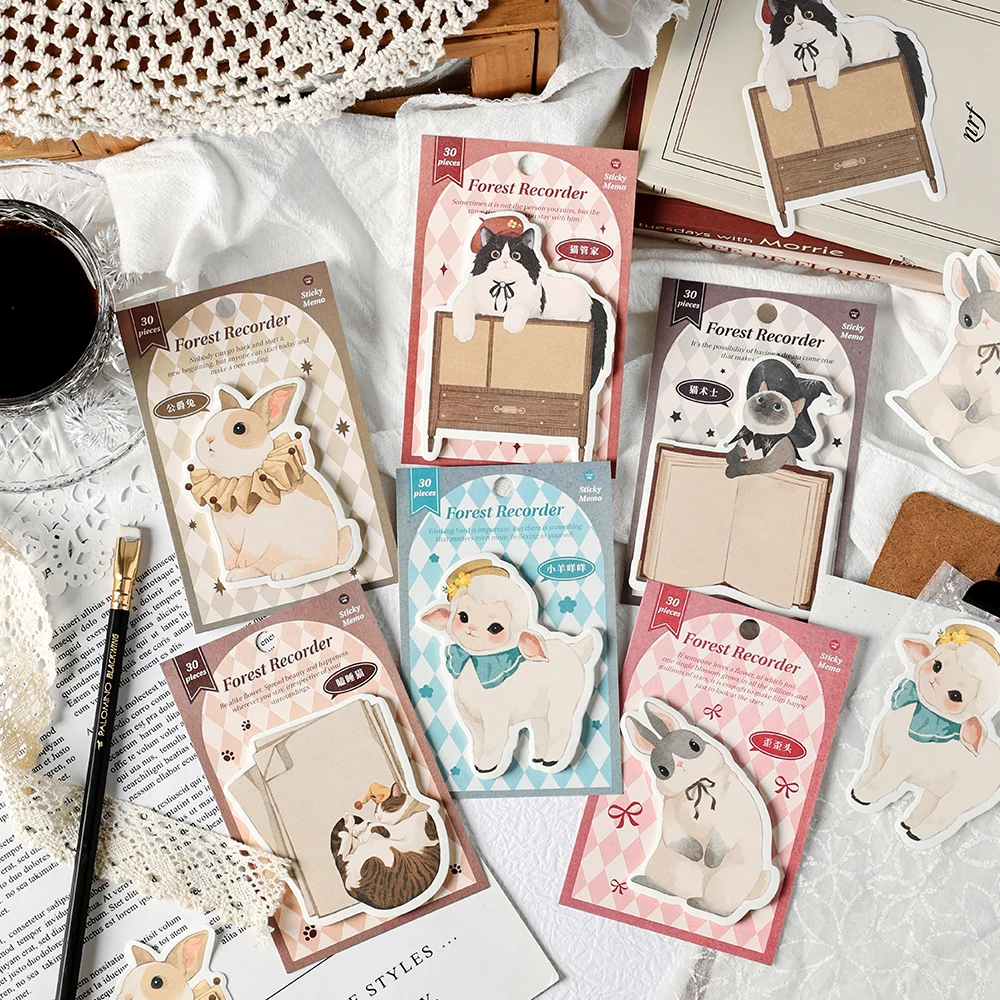 12packs/LOT Forest Recorder series cute lovely retro decorative paper memo pad