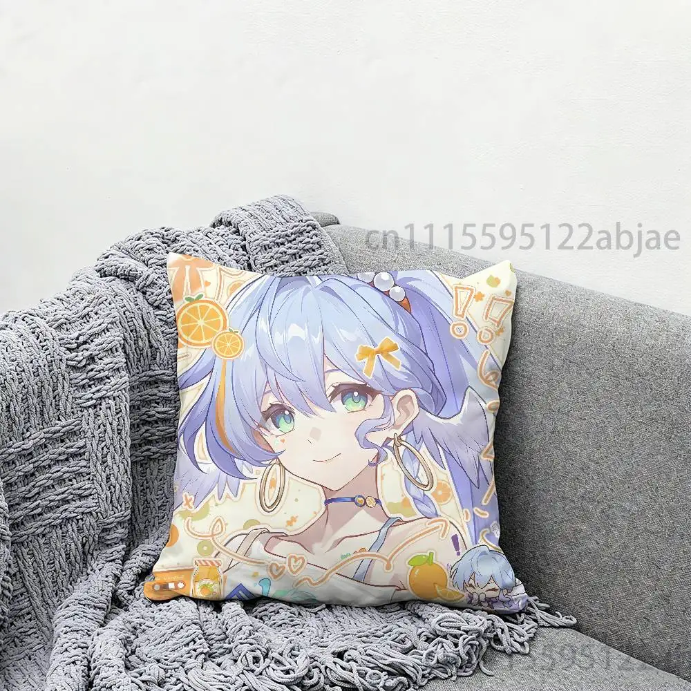 R-Robin Sumerretto H-Honkai Star Rail Throw Pillow Case 50x50cm DIY Square Pillowcase Square Office Cushion Cover