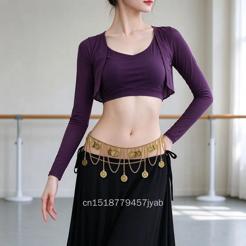 Vintage Gypsy Folk-custom Dangle Waist Belt Chain Tassel Harness Belly Dance Chains Women Body Jewelry Carved Coin Long Pendant