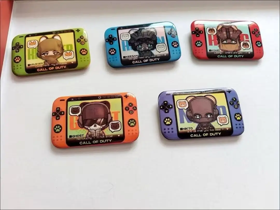 Broches rectangulaires Ghost Keegan Konig Call of Duty, badges, épingles de dessin animé, accessoires pour sacs et vêtements, cadeaux souvenirs pour fans