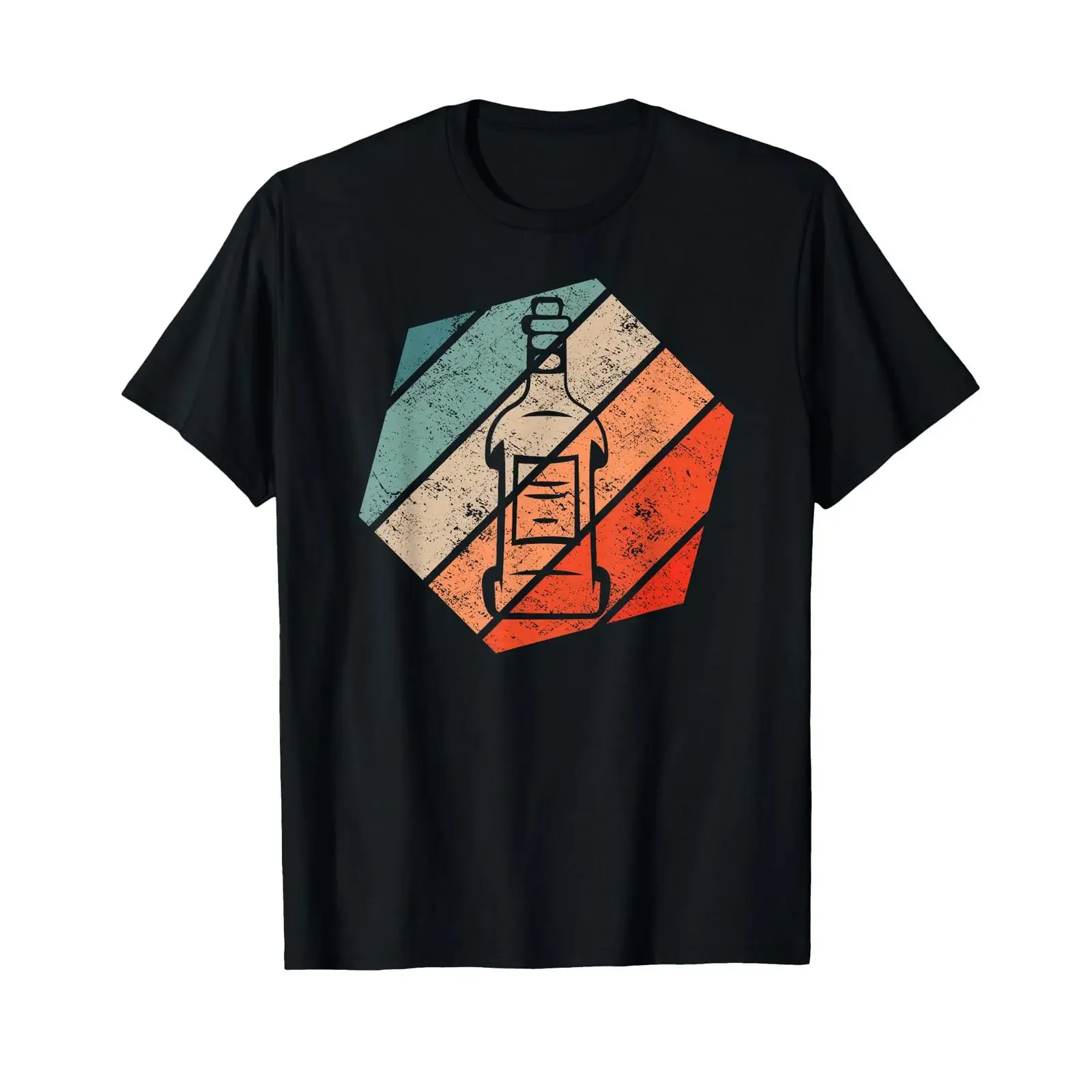 Retro Single Malt Bourbon Vintage Whisky T Shirt vintage Washed fashion Soft streetwear Casual Versatile homme Breathable