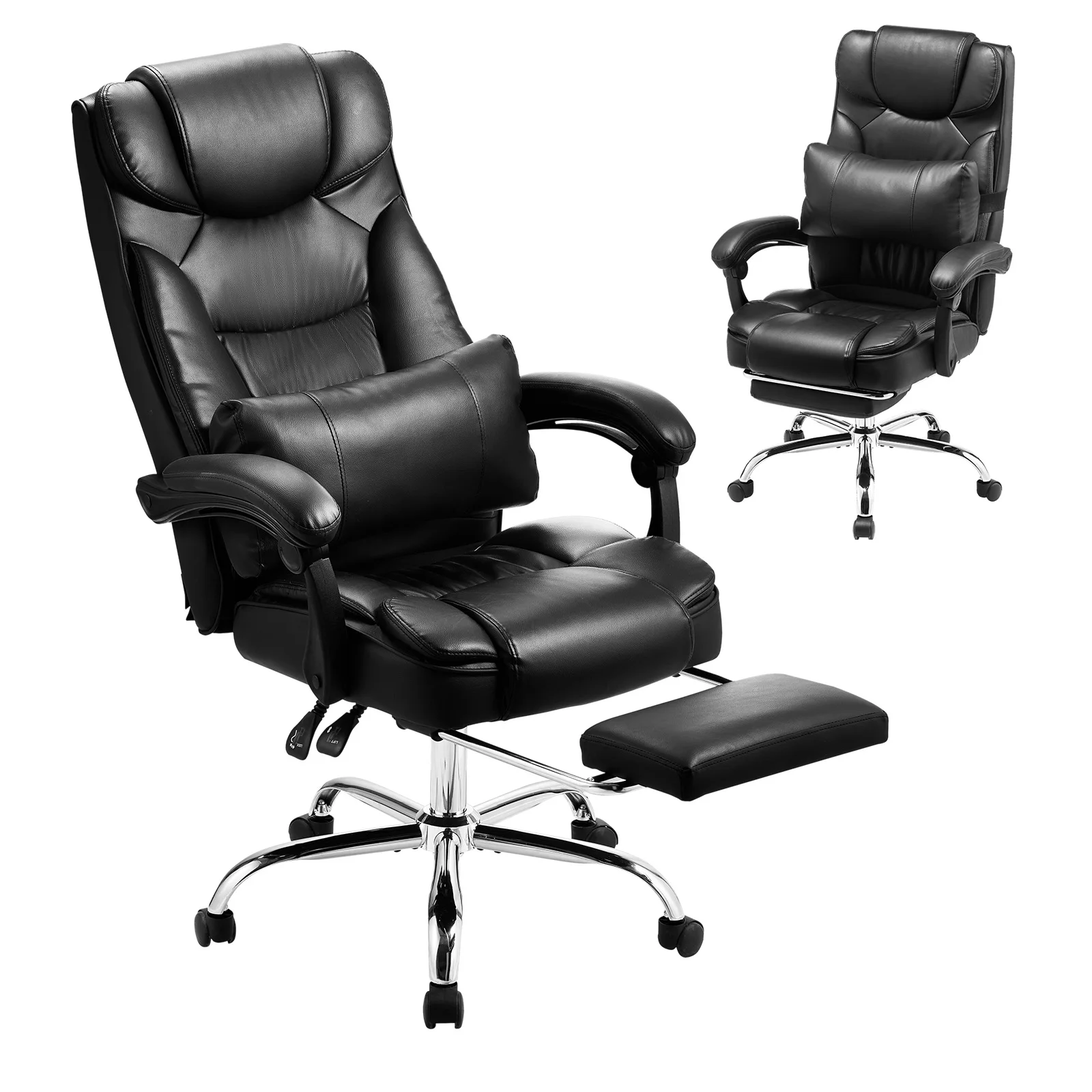 Chaise de bureau exécutive SucceBuy, capacité 300/400 lb, chaise réglable en hauteur, ergonomique, en cuir PU, inclinable, pour le bureau à domicile