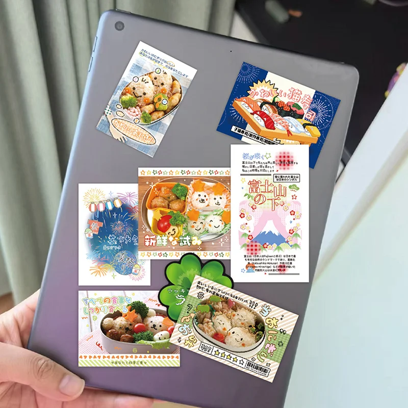 30pcs/set Retro Y2K Japanese Food Series Scrapbook Journal Sweet Cartoon Stationery Sticker DIY Decor Sticker Student Supplies