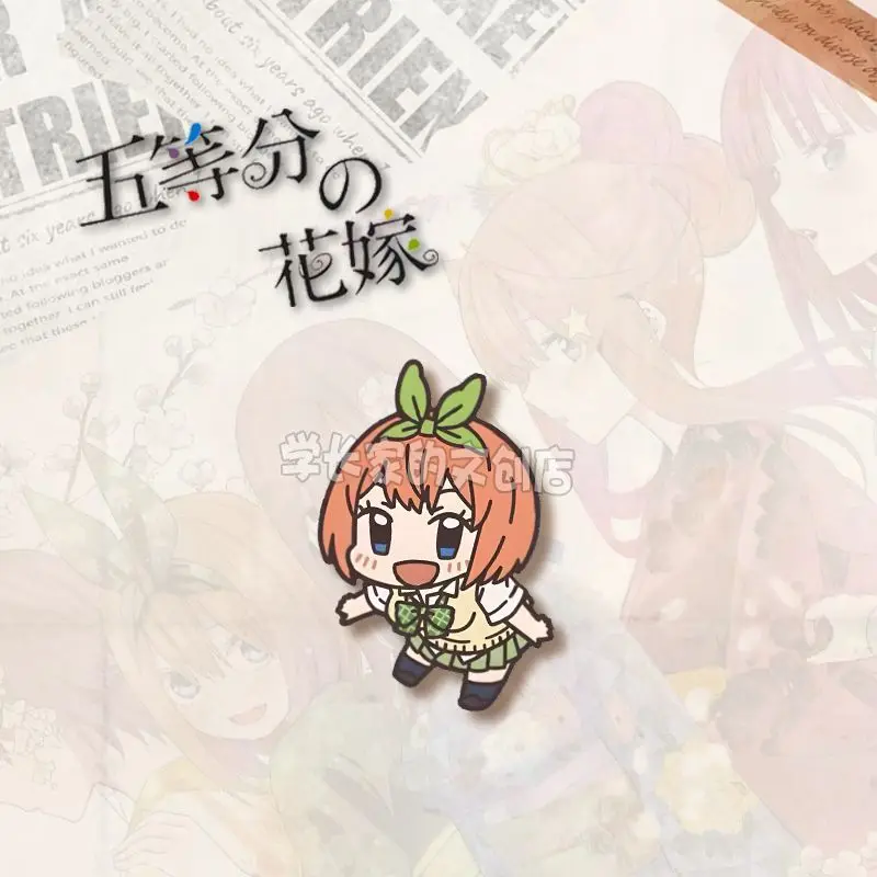 Anime The Quintessential Quintuplets Brooch Nakano Miku Acrylic Badge Cartoon Pins DIY Decoration Backpack Clothes Accessories