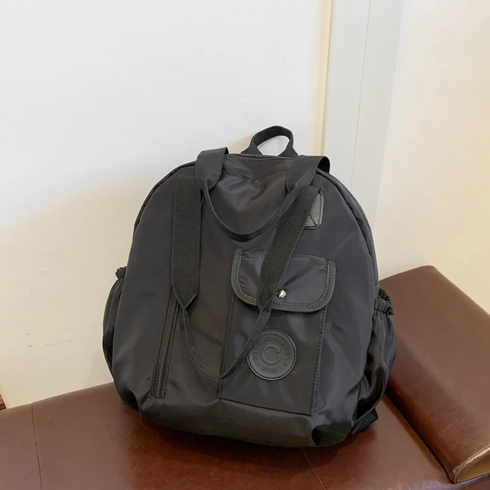 

Рюкзак для плавания в корейском стиле, нейлоновый, однотонный, большой вместимости, круглой формы, на плечо, нейлоновый, нишевый дизайн, сумка для фитнеса, женская