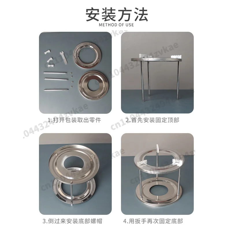 Stainless Steel Gas Stove Stand - Portable Folding Mini Rack for Coffee Maker, Moka Pot & Alcohol Burner Heating