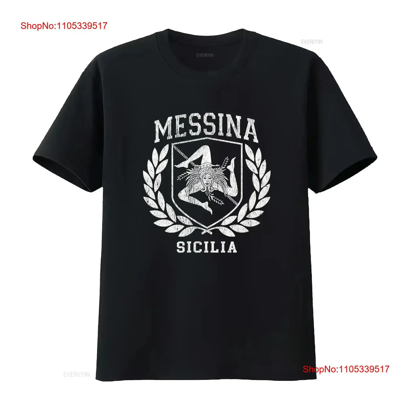 NEW LIMITED Sicilia Flag and Shield Design With Trinacria Messina T Shirt S 3XL vintage Washed Slightly Soft Breathable