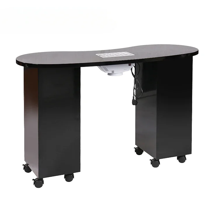 

For Nail Salon Furniture Wood Painting Black Manicure Table