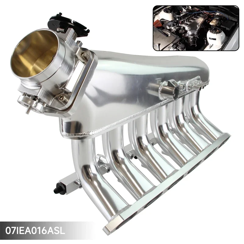 Billet Intake Manifold w/ Fuel Rail+Throttle Body Fits For BMW E36 E46 325i 328i Black/Silver