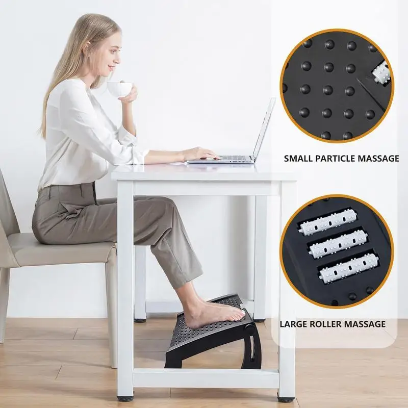 Desk Footrest Leg Rest Under Desk Step Stool Stable Structure Foot Support Discomfort Relief Easy To Clean For Car Train