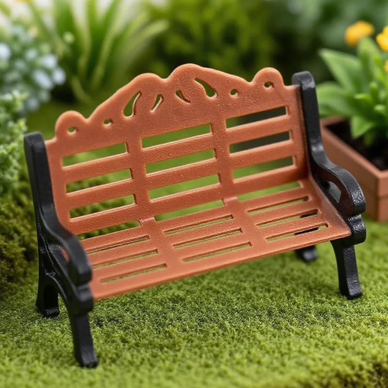 Banco da parco in miniatura in scala 5 pezzi 1:75 1:100 1:150 Sedie modello Giocattoli di plastica per modellismo fai da te/Layout da giardino sabbario/Diorama