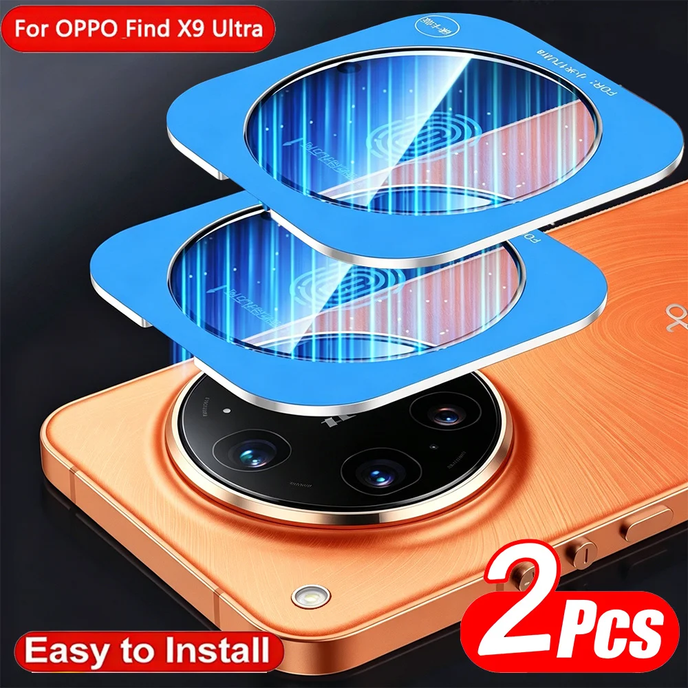 2 Pcs Locator Installation Camera Lens Protector For OPPO Find X9 Ultra Camera Protectors Film Glass For Lens Cover