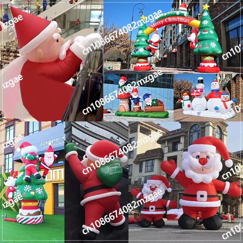 Inflatable Santa Claus Air Model Snowman Cartoon Hat Luminous Decoration Scene Arrangement