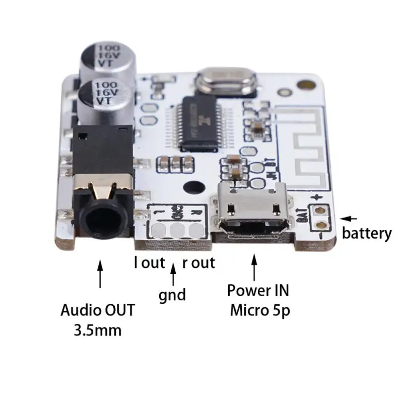 DIY Blue-tooth Audio Receiver Board Blue-tooth 5.0 MP3 Lossless Car Audio Decoder Board Wireless Stereo Music Module