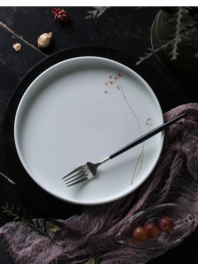 

Керамический ужин стейк Бытовые тарелки с ручной росписью