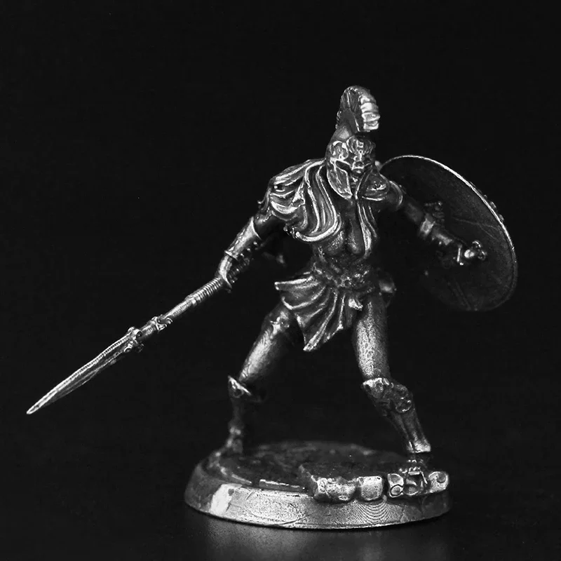 Metal antigo guerreiro grego soldado modelo figuras de ação brinquedos peças de jogo de tabuleiro militar desktop ornamento em miniatura acessórios