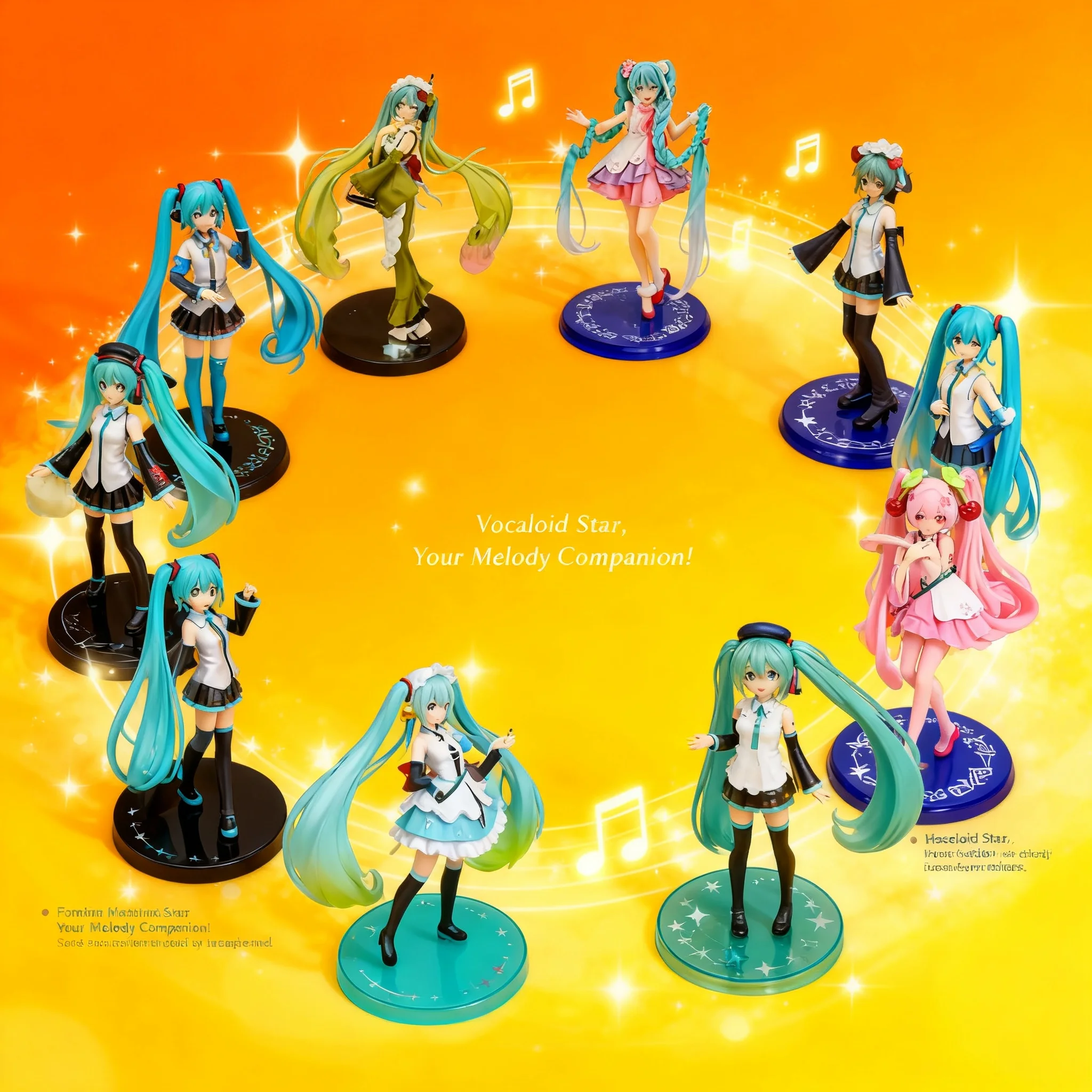Atacado e Dropshipping: Figura Hatsune Miku, Merchandise de Anime, Modelo Bishoujo 2D, Decoração para Gabinete de PC, Presente para Meninas, Coleção Otaku