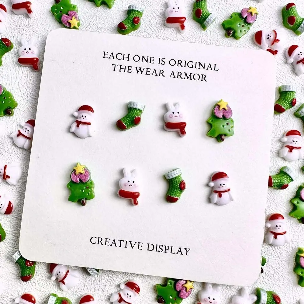 10 개/대 크리스마스 네일 아트 참 크리스마스 네일 장식 네일 용품 매니큐어 장식품 크리스마스 네일 라인 석