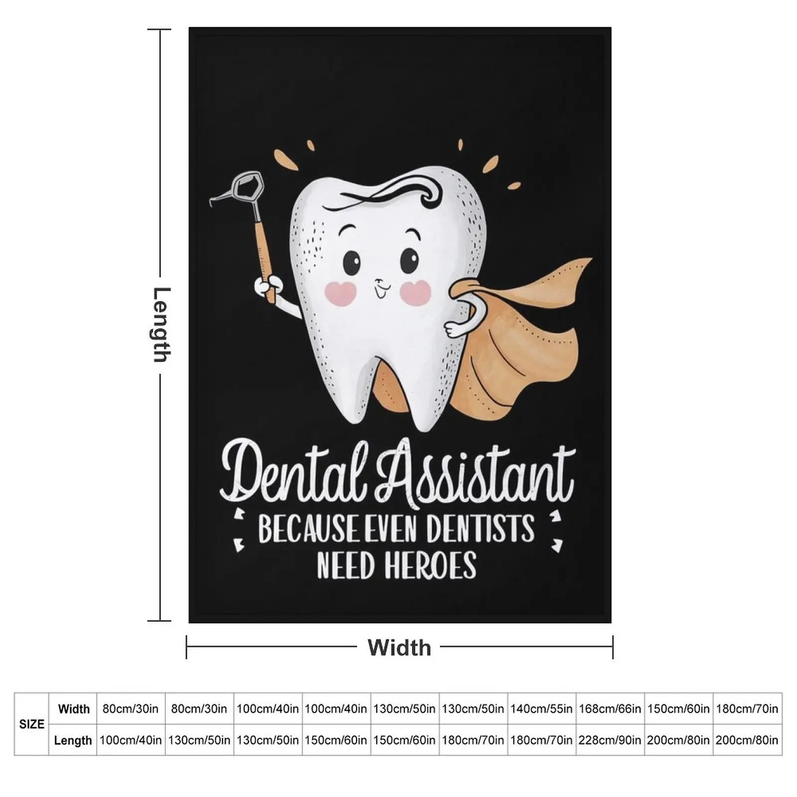 Dental Assistant Because Even Throw Blanket couch cozy soft plush fuzzy picnic outdoor blanket