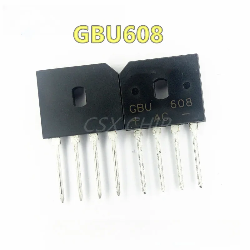 50pcs/lot GBU608 GBU 608 Bridge Rectifier 6A 800V new and original in stock