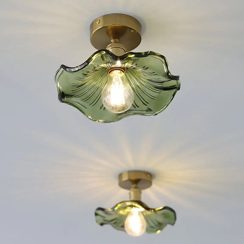 

Подвесной светильник с одной головкой зеленого лотоса и листа в спальне, столовой, барной стойке и прихожей проживания в семье с.