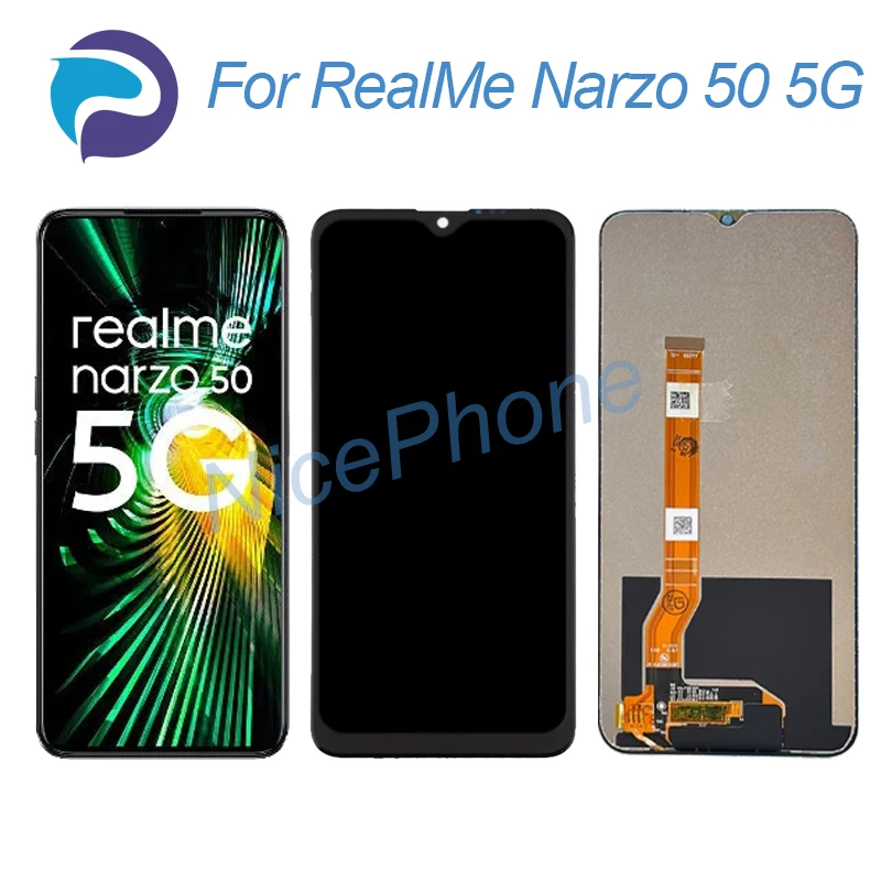 

for RealMe Narzo 50 5G LCD Display Touch Screen Digitizer Assembly Replacement RMX3572, RMX3571 Narzo 50 5G Screen Display LCD