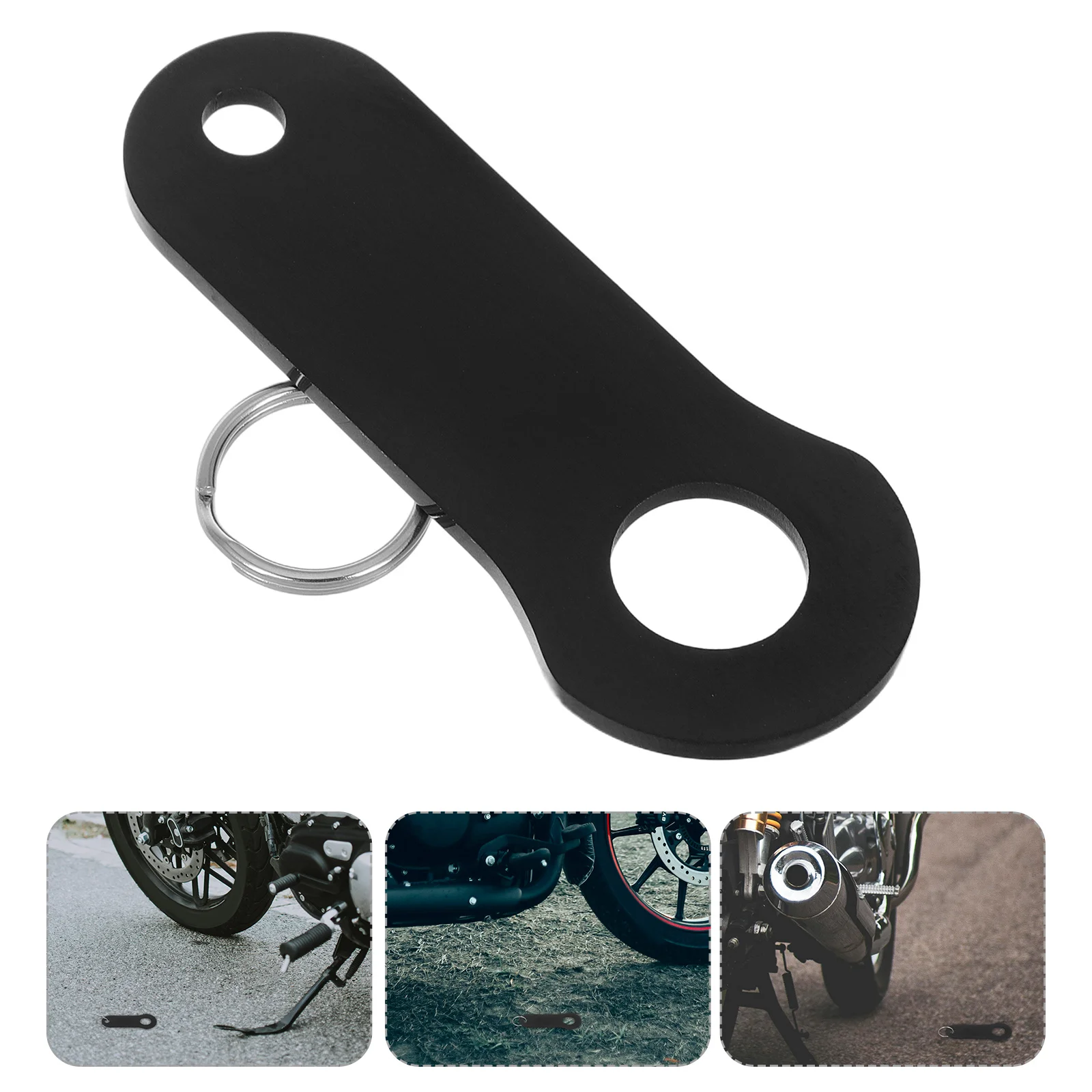 

1Set Motorcycle Bell Hangers Stainless Steel Brushed Polished Riding Lucky Bell Hanger Split Ring Keyring Accessory