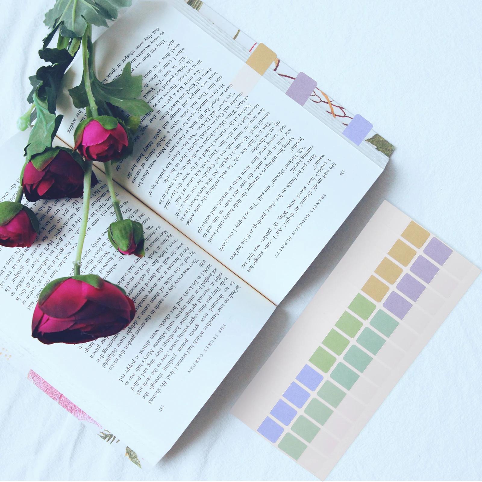 

10 Sheets Style Classified Sticker Bookmarks Page Markers Sticky Tabs Writable Portable Decorative Note Paper for School