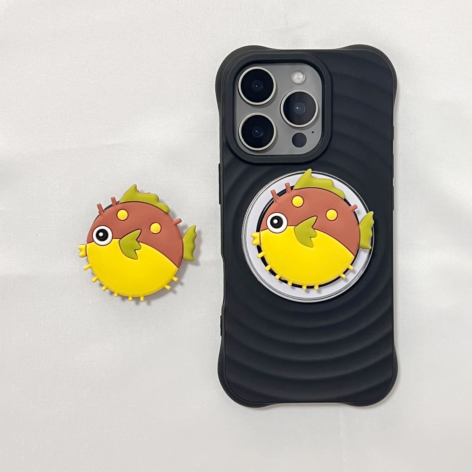 لينة لطيف الحيوان السمين الأسماك حامل الهاتف المحمول Griptok حامل هاتف حامل دعم آيفون 17 آيفون 16 برو ماكس سامسونج #4