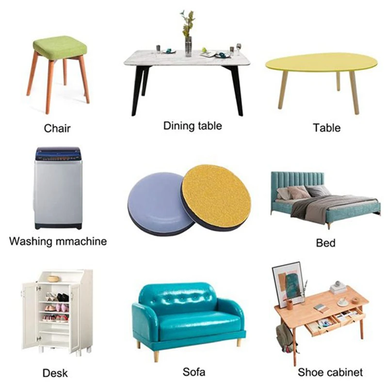 40 Uds. Almohadillas deslizantes para patas de muebles, espesantes y fáciles de mover, alfombrilla autoadhesiva para suelo, Protector de suelo antiruido