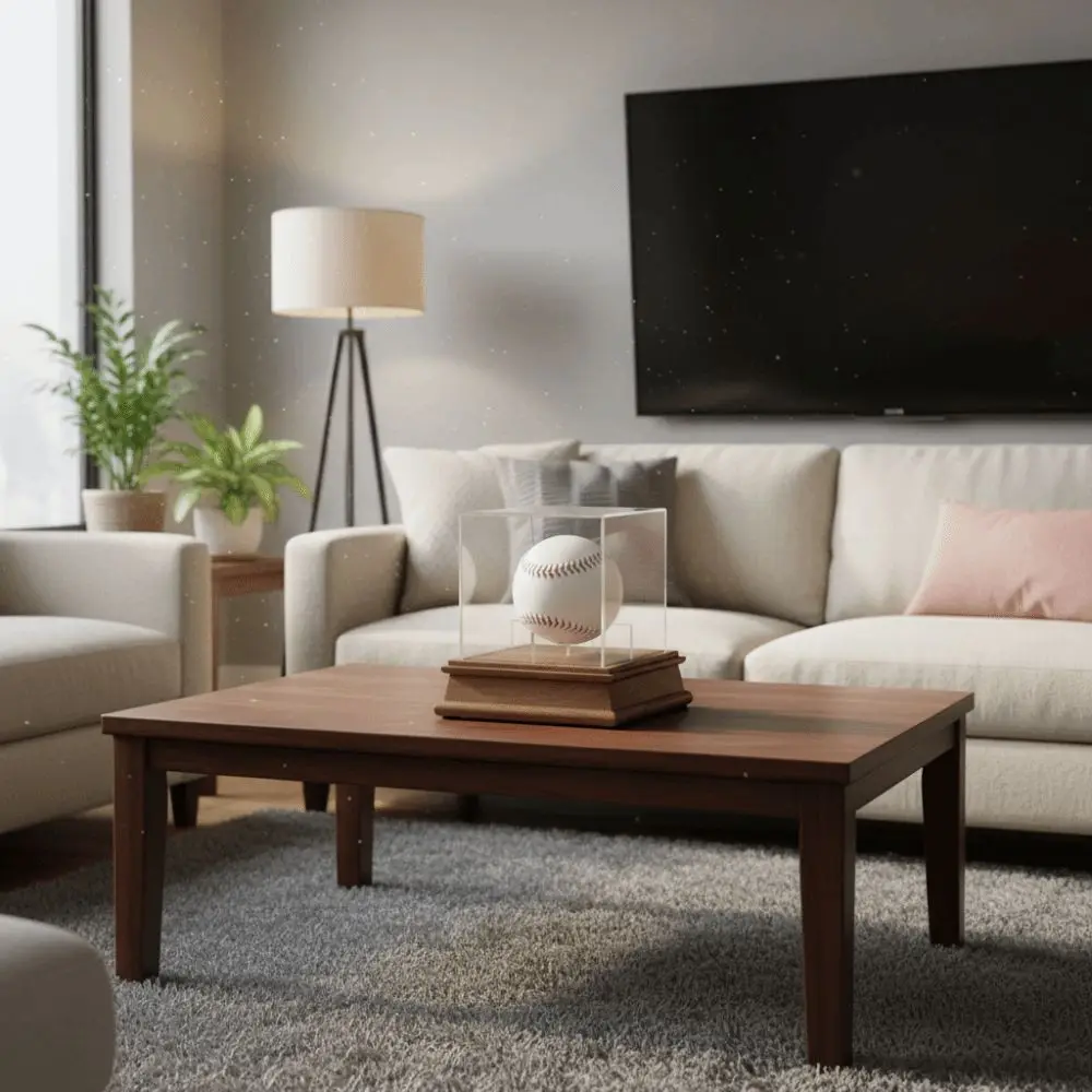 

Коробка для хранения акрилового куба, бейсбольная коробка, держатель для мяча, деревянная витрина для бейсбола, квадратный прозрачный держатель для бейсбола, гольф, теннис, бильярд