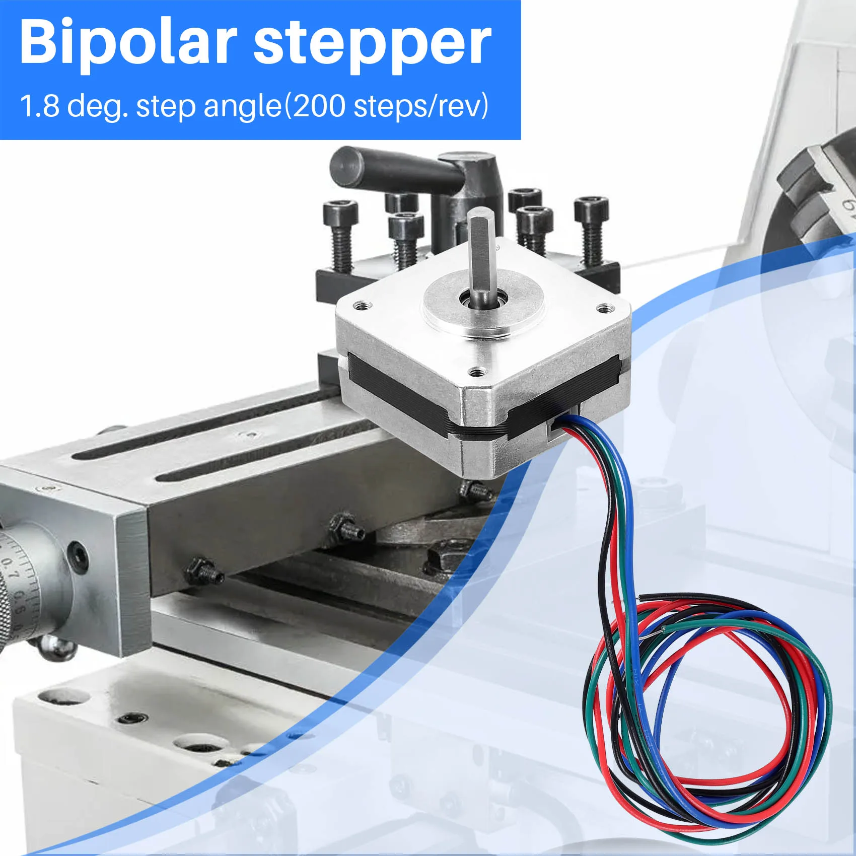 Stepper 4-Lead Nema 17 Motor Stepper 20Mm 1A 13Ncm(18.4Oz.In) 42 Motor Nema17 Stepper untuk Diy 3D Printer Cnc