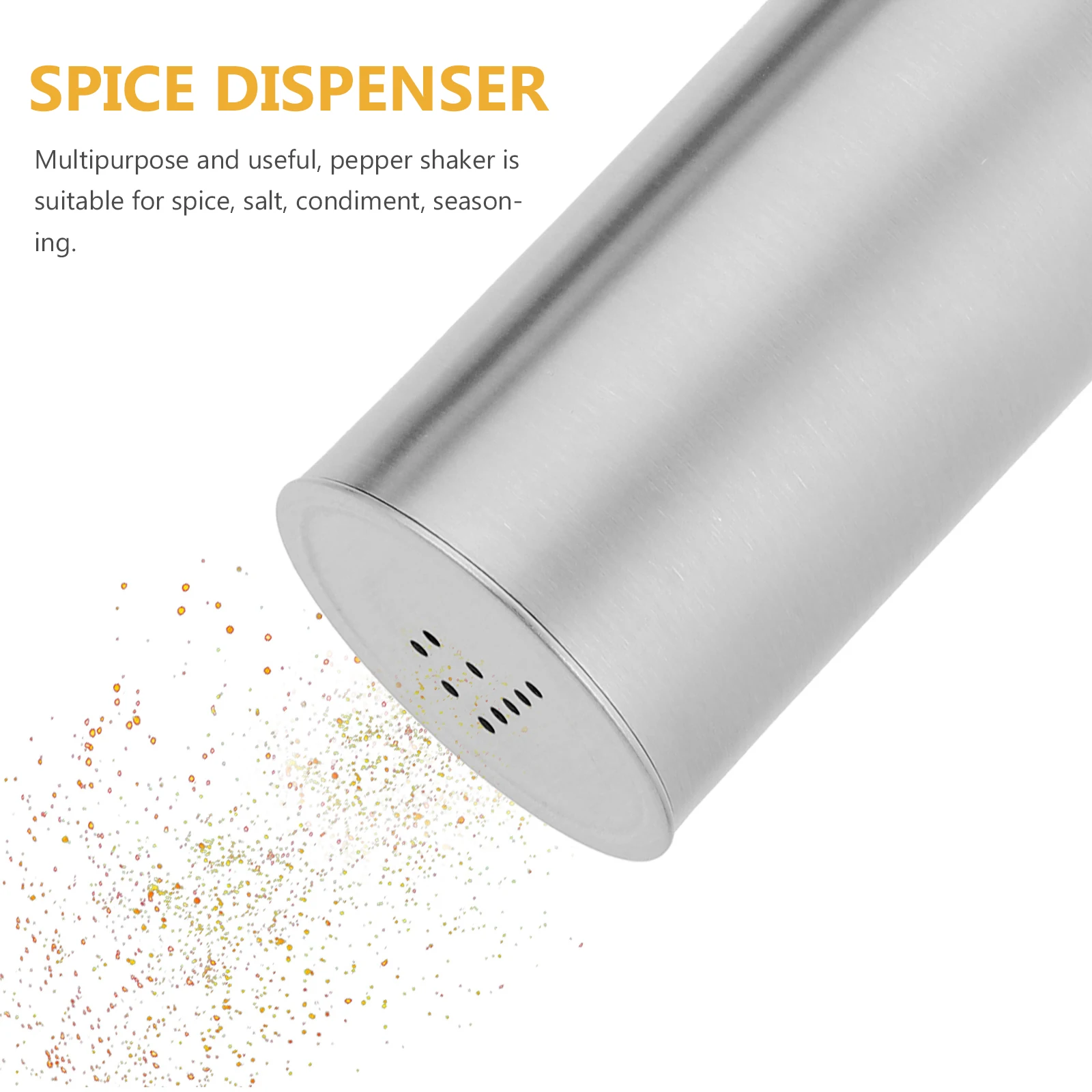 

2 pcs Salt Pepper Shaker Set Spice Dispenser Bottles Accurate Seasoning Condiment Containers Kitchen Use Sturdy Practical Home