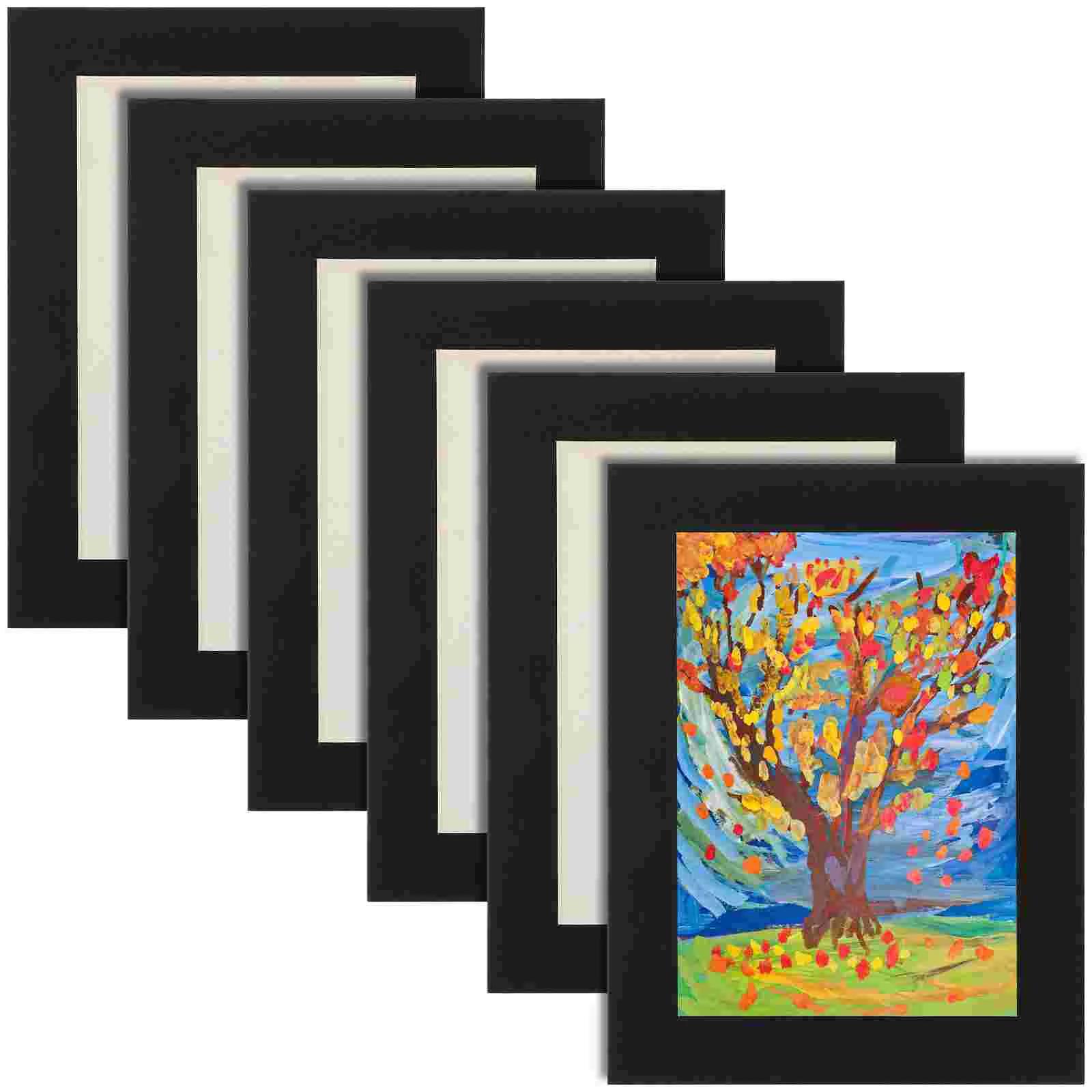 6 Pcs Children's Drawing Photo Frame Artwork Frames Kids Peel and Stick Picture