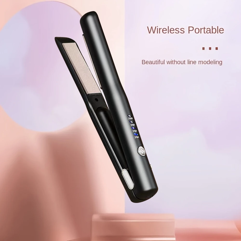 2 In 1 Dual-Purpose Hair Curler, Mini Hair Straightener, Travel Curling Iron,Portable Mini USB Hair Curler