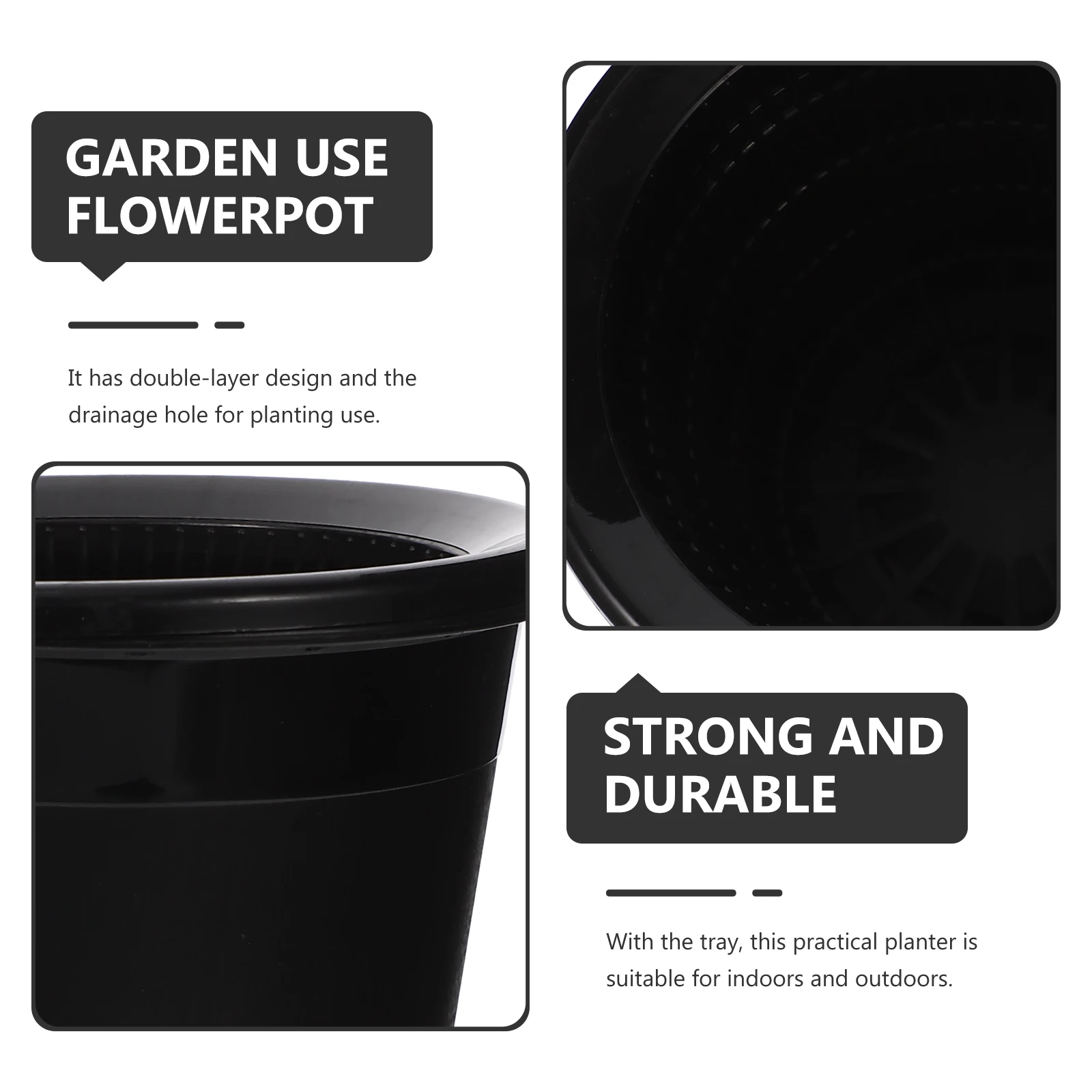 

Root Control Pots Planter for Indoor Plants Plastic Flower Nursery with Hole Outdoor Pp Tray Succulent Planters Flowerpot