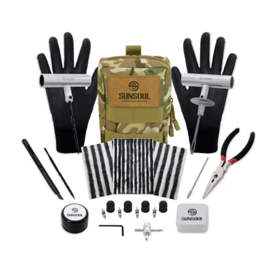 

Portable Tire Repair Kit with Plugs Heavy Duty Tire Plug Kit 40PCS Flat Tire Emergency Repair Tool for Car Motorcycle Truck ATV