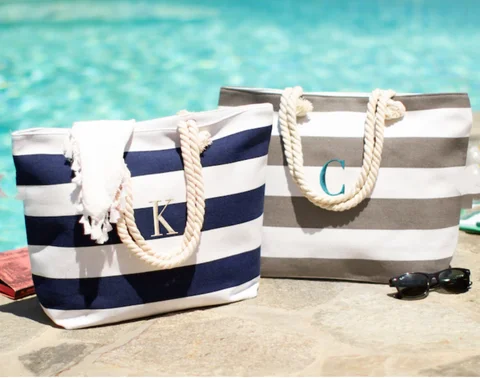 Personlig strandväska, brudtärnepresent, personlig tygväska med namn, presentväska till brudparet, strandväska med monogram, presentidéer till brudens älskling 10 best sales specialdesignad strandväska - №6